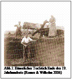 Textfeld:  
Abb.1: Buerlicher Torfstich Ende des 19. Jahrhunderts (Romer & Wilhelm 2006)

